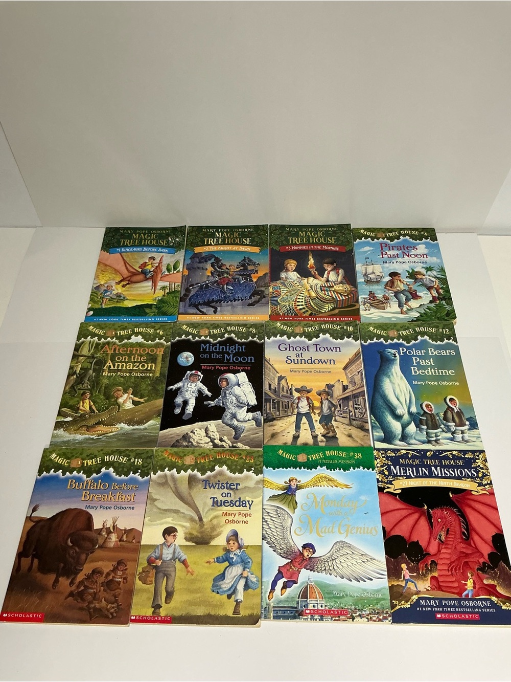 Scholastic Magic Tree House Book Lot- 12 Paperback Books